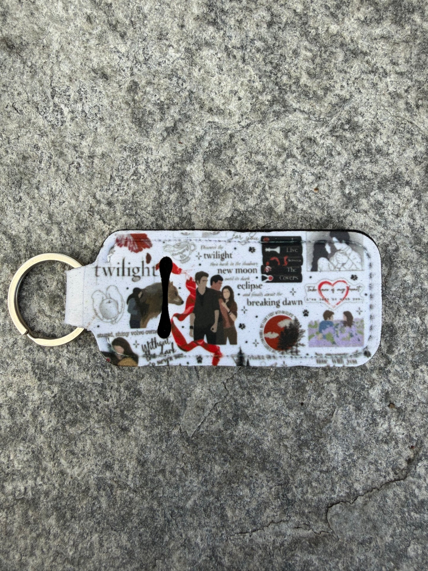 Twilight Inspired Lip Gloss Holder Keychain – Vampire Romance Chapstick Holder