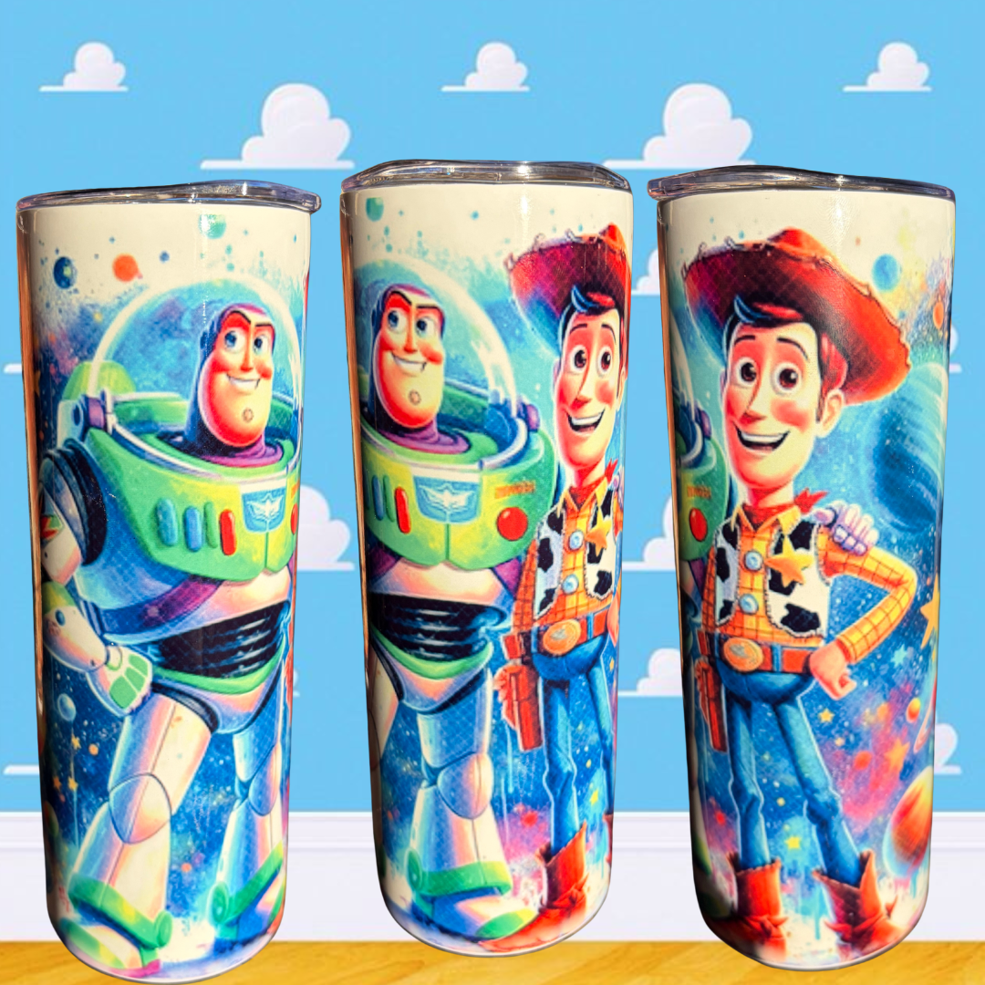20oz Space Ranger & Cowboy Adventure Sublimation Tumbler | Double Wall Insulated Travel Cup