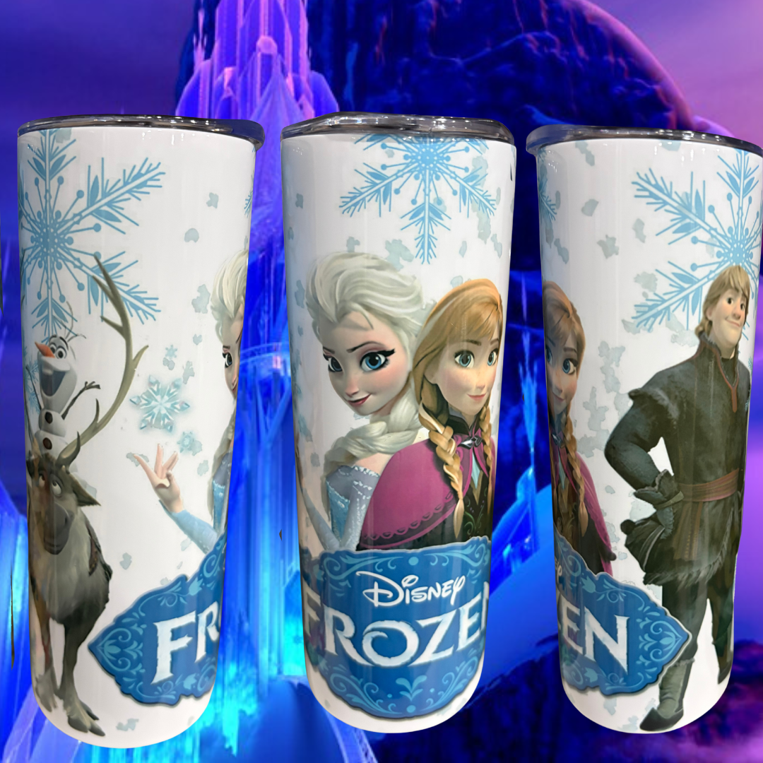 Frozen Dreams Sublimation Tumbler – 20 oz Cold-Themed Wrap Design