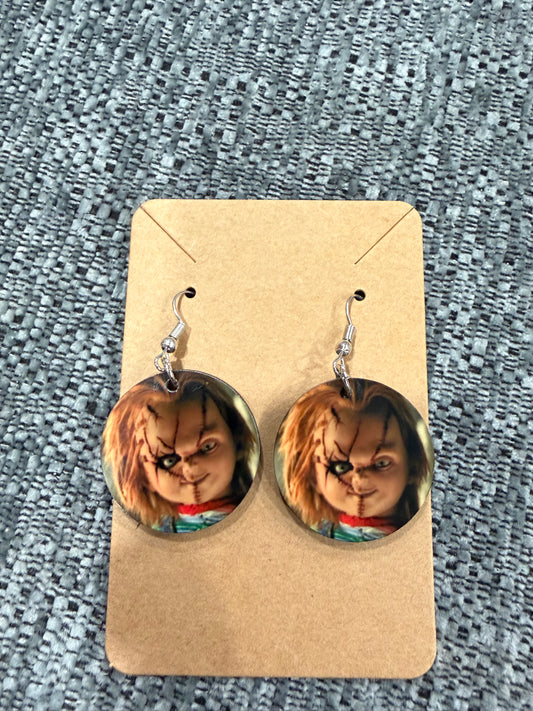 Chucky Themed Earrings